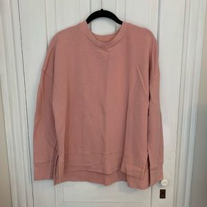 Pink drop shoulder sweatshirt
